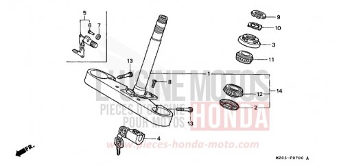 TIGE DE DIRECTION GL1500CW de 1998